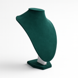 10 bustos para joyas de ante verde esmeralda de 24 cm para cadenas
