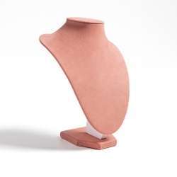 Busto de ante rosa para collares de 29 cm