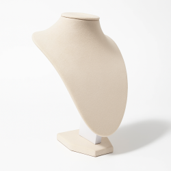Busto grande de ante beige crema de 34 cm