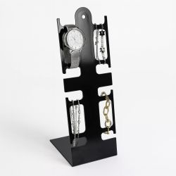 Expositor de relojes de pulsera de plástico negro
