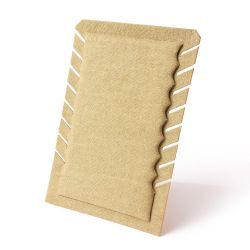 Lote de 10 colgadores de collares plegables de yute beige