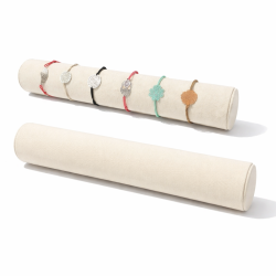 Expositor de algodón beige natural para pulseras de 30,5 cm