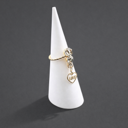 Lote de 10 conos huecos para anillos de metacrilato blanco