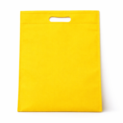 120 bolsas de tela no tejida amarillas de 30 x 37 cm