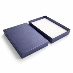 6 estuches grandes para conjuntos de joyas 13x18 cm - azul gris