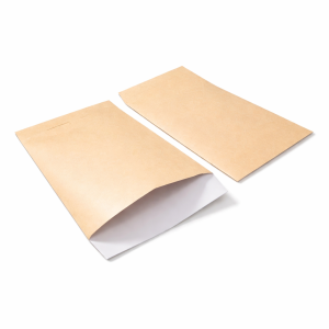 50 grandes pochettes cadeaux en papier glacé 21x29cm - orange pastel