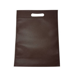 Lote de 12 bolsas no tejidas de color marrón chocolate