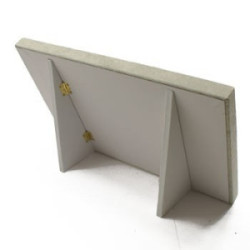Lote de 5 bandejas para anillos de 3 posiciones de terciopelo gris