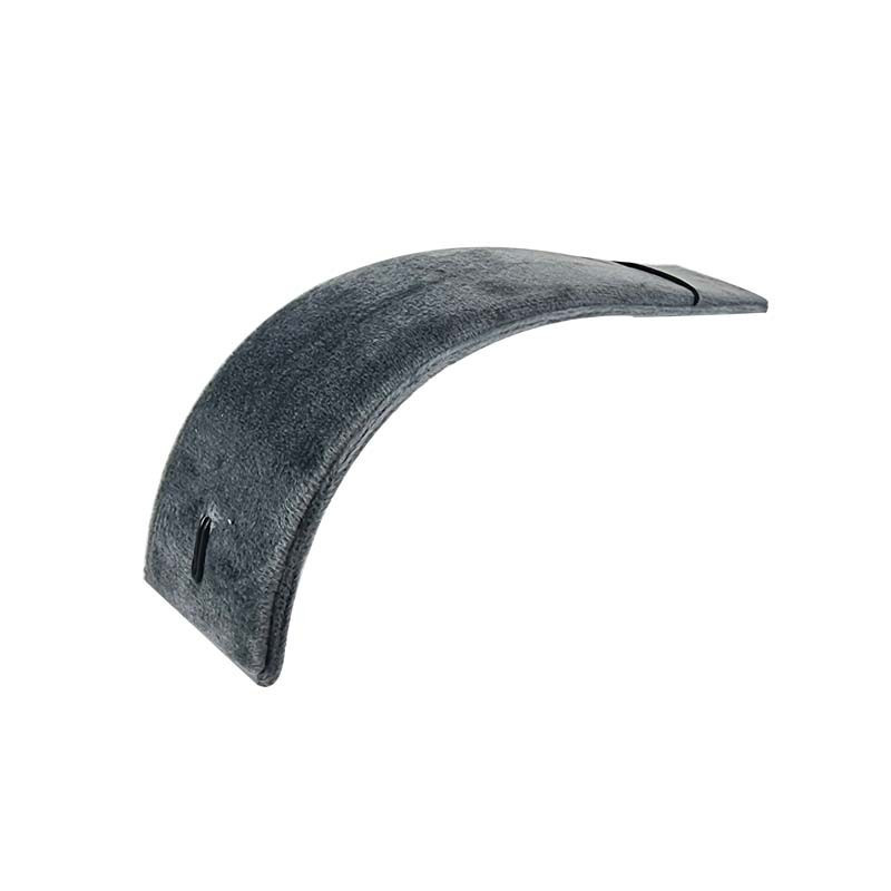 Présentoir toboggan pour bracelet en suédine gris anthracite