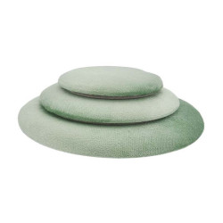 Lote de 3 estuches decorativos de terciopelo verde almendra