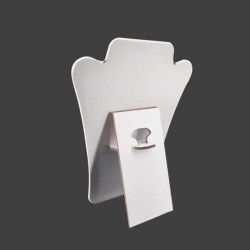 Busto plegable para collares de símil piel blanca