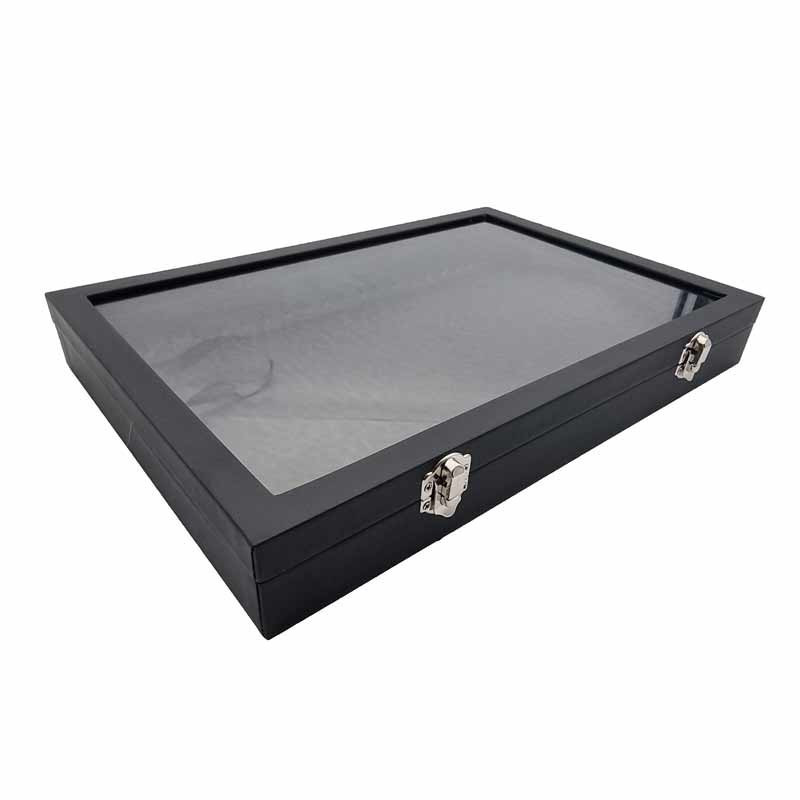 Lot de 5 Mallettes à bijoux pour chaînes en simili cuir noir - 17032x5