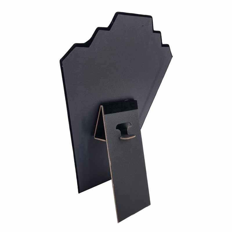 Lot de 10 bustes bijoux plat en velours noir - 19001