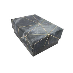 6 cajas de regalo rectangulares en gris tormenta veteado, 10 x 7,5 x 4 cm