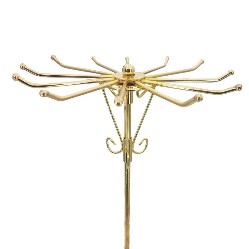 Grand manège à bijoux en métal doré 47cm