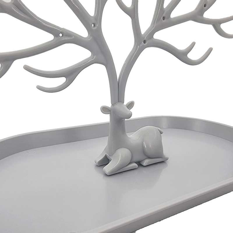 Porte bijoux vide poche en forme de cerf gris clair