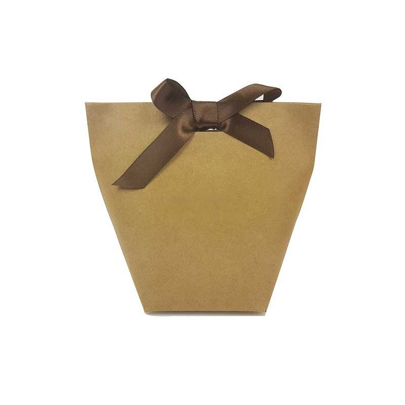 12 cajas de regalo de papel kraft para montar, de forma acampanada, 11,5 x 10 x 6 cm