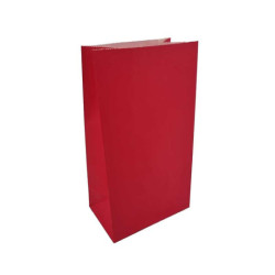 12 bolsas SOS de papel kraft rojo 13x8x24cm