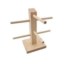 Pequeño expositor de madera sin tratar para 2 pares de gafas