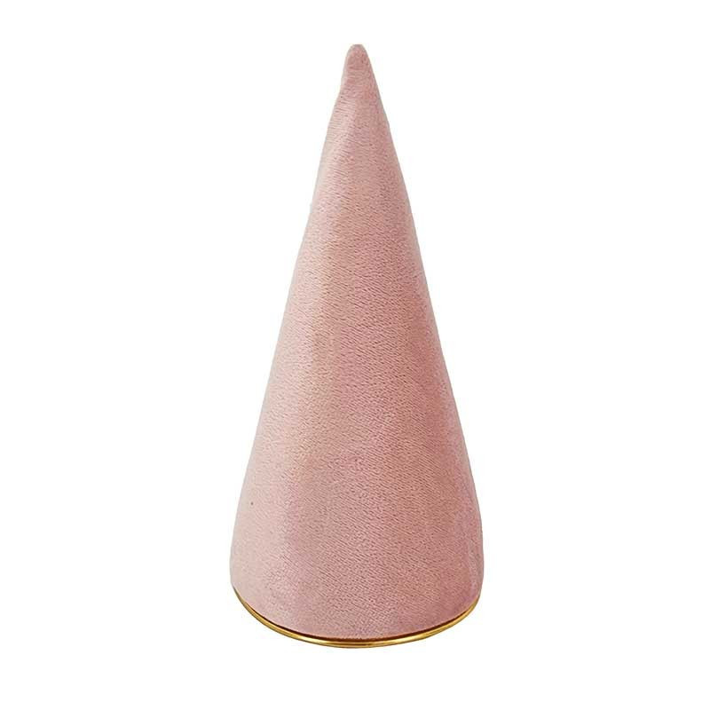 Cône pour bracelet en velours rose poudré
