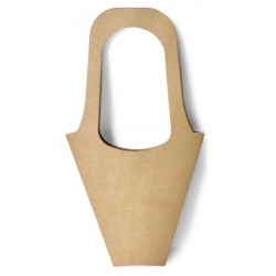 6 bolsas grandes para flores de cartón kraft marrón natural