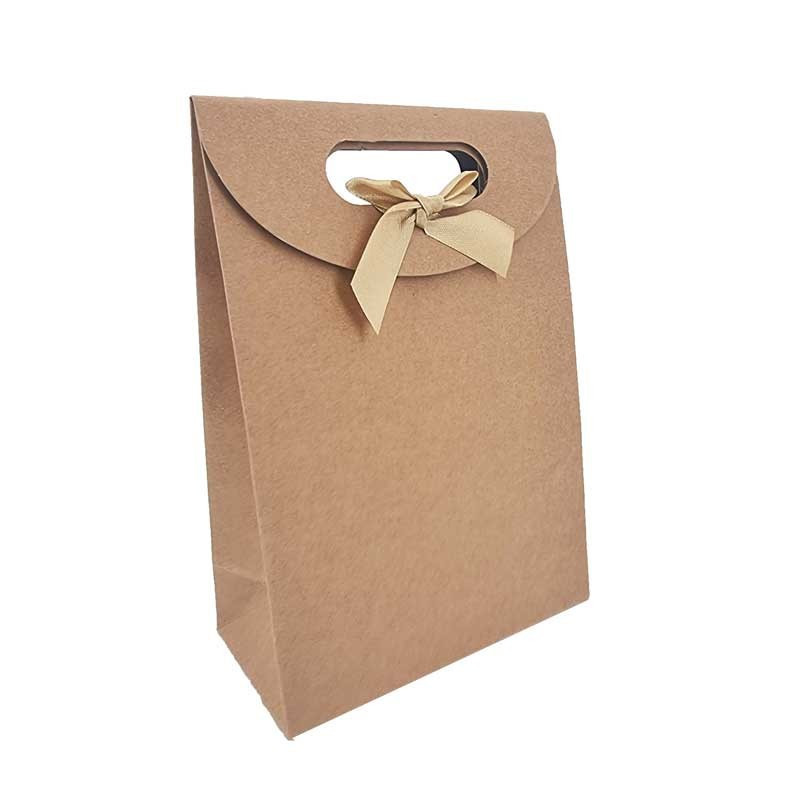 12 cajas de regalo grandes con velcro 23x11x32 cm - kraft
