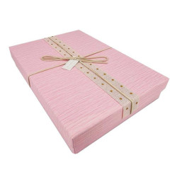 Caja de regalo rosa 28x19x5 cm