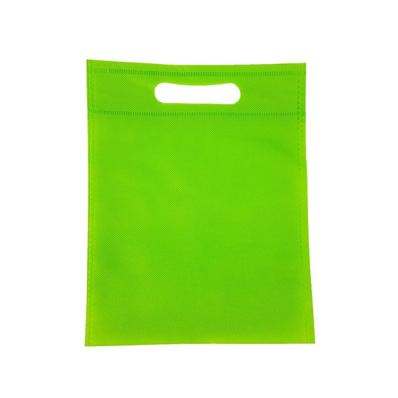 Lote de 120 bolsas de tela no tejida verde manzana de 19 x 24 cm
