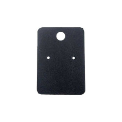 100 pequeños soportes para pendientes de cartón negro de 4,5 x 3,2 cm