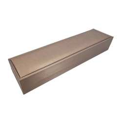 Estuche para pulsera o cadena con aspecto de símil piel beige champán 5,5 x 22 x 3 cm