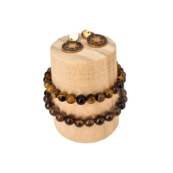 Cono para pulseras de madera natural de pino, 7 cm
