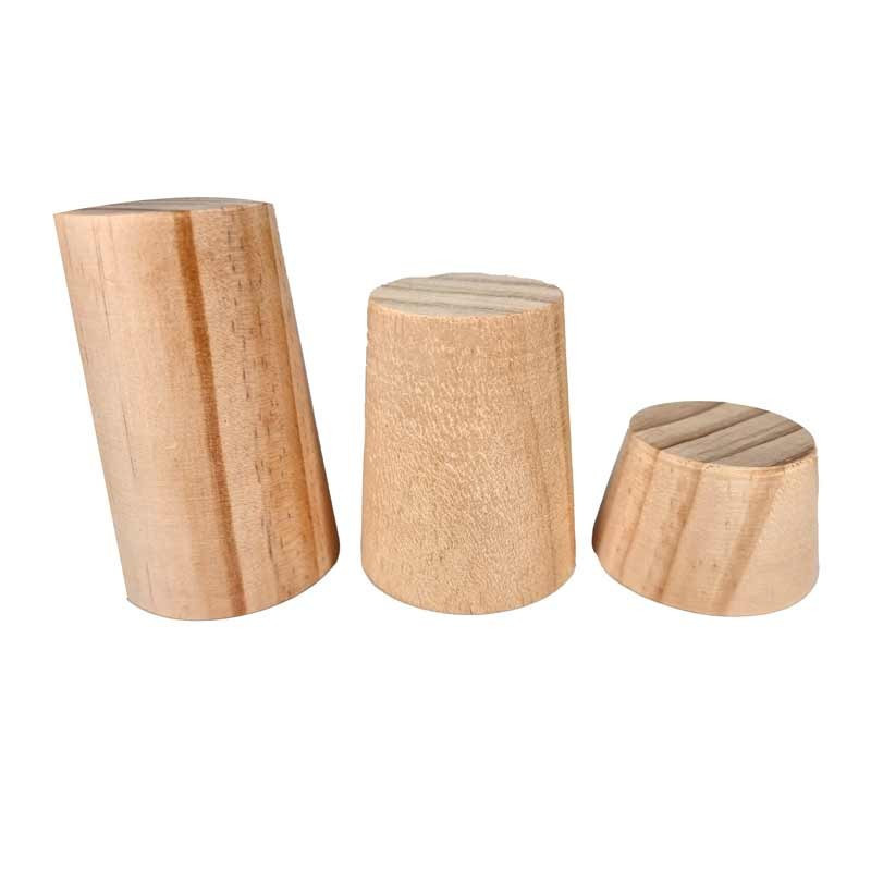 Cône à bracelet en bois brut 9 cm - 22139