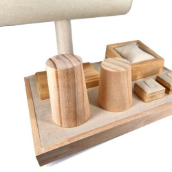 Cono para pulseras de madera en bruto de 9 cm
