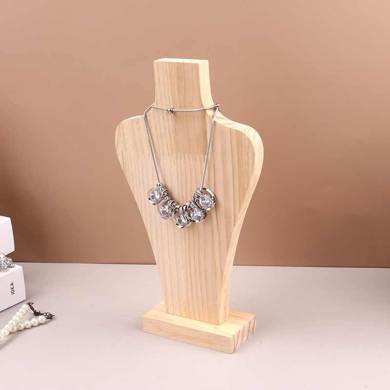 Petit buste droit en bois naturel 22cm - 19045 - P