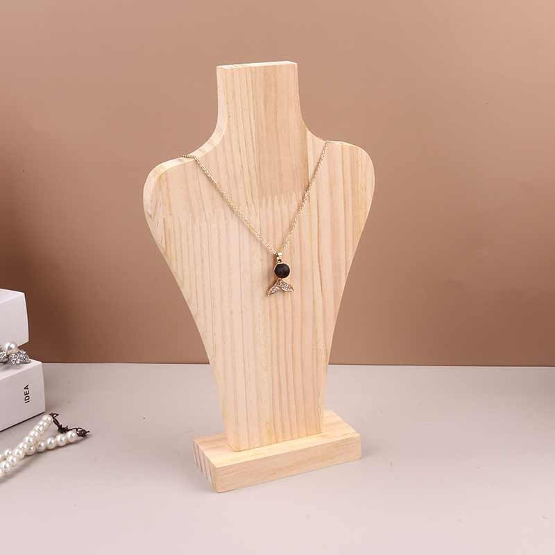 Grand buste droit en bois naturel 30cm - 19045 - G