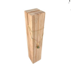 Expositor rectangular de madera para collares de 25 cm