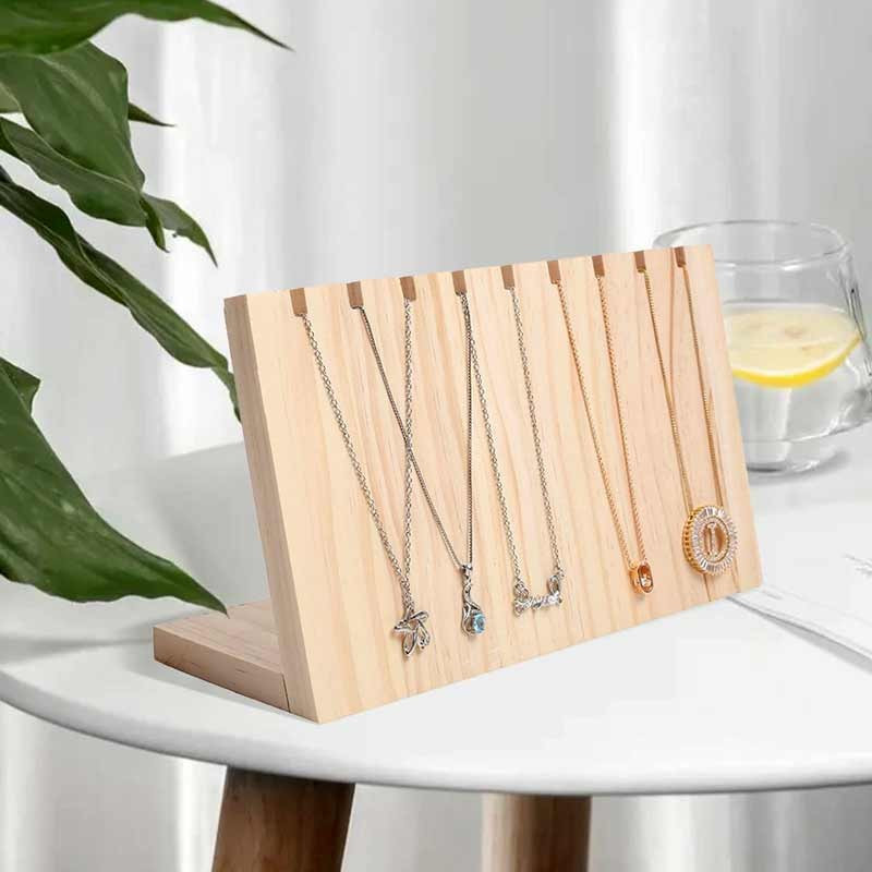 Présentoir bijoux pour chaînes en bois de pin