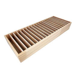 Soporte para pulseras o collares tipo jonc con 20 compartimentos de madera de pino
