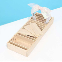 Soporte para pulseras o collares tipo jonc con 20 compartimentos de madera de pino