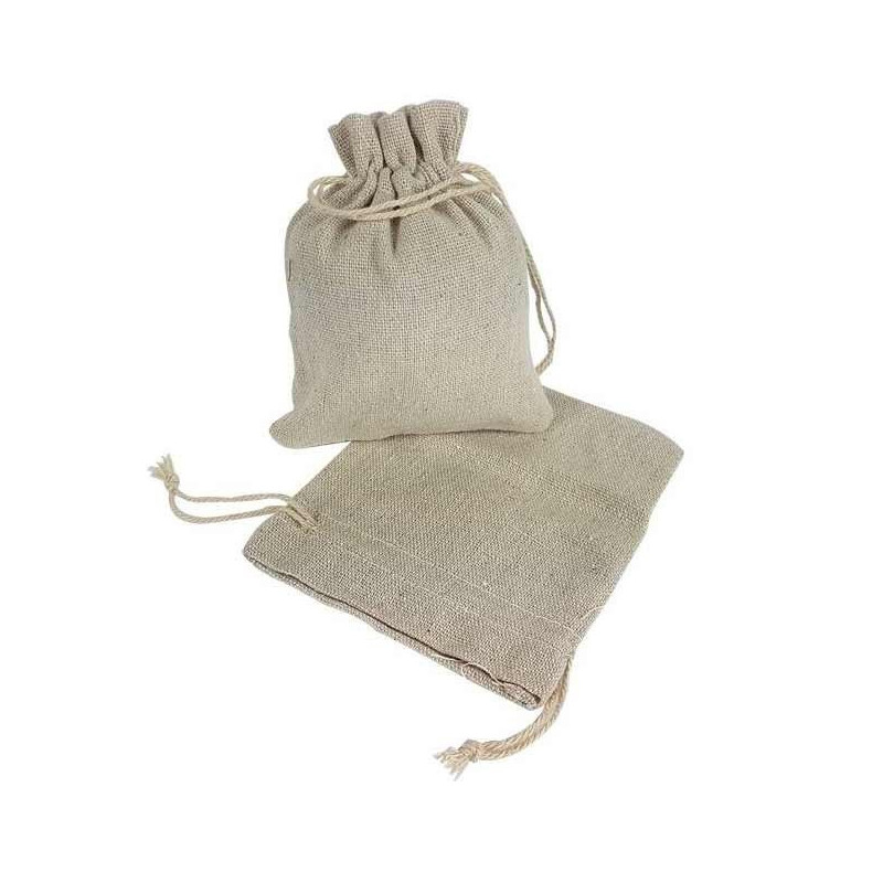 25 bolsas grandes de algodón beige natural 20 x 30 cm