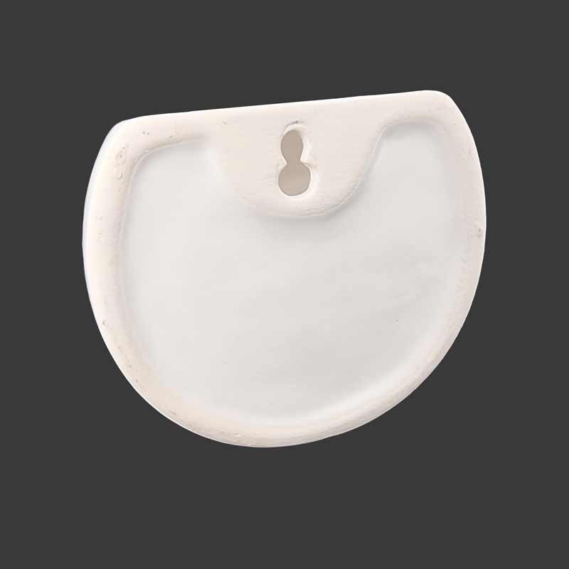 Petit cache pot mural blanc motif visage sculpté