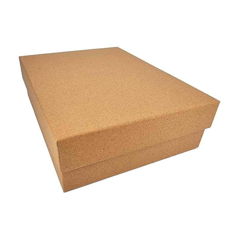 Boîte cadeaux plate en carton kraft brun naturel - 22x17x6.5cm