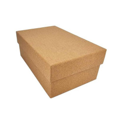 Caja de regalo pequeña de cartón de color kraft natural - 15 x 10 x 5,5 cm