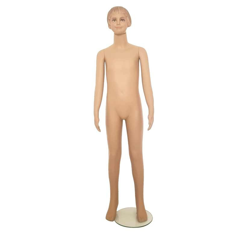 Maniquí de ropa para niña de 10-12 años con rostro de color piel