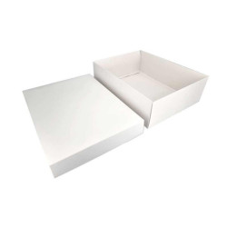 12 cajas de regalo plegables de cartón 22x17x7,5 cm - blanco