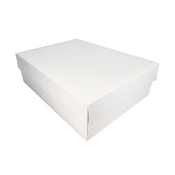 12 cajas de regalo grandes para montar de cartón 30x23x9 cm - blanco