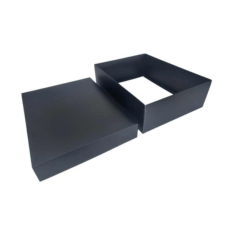 12 cajas de regalo plegables de cartón 22 x 17 x 7,5 cm - negro