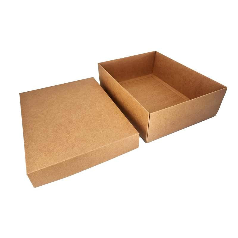 12 cajas de regalo grandes para montar de cartón 30 x 23 x 9 cm - kraft