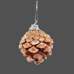 6 piñas naturales de 4 cm para la decoración del árbol de Navidad