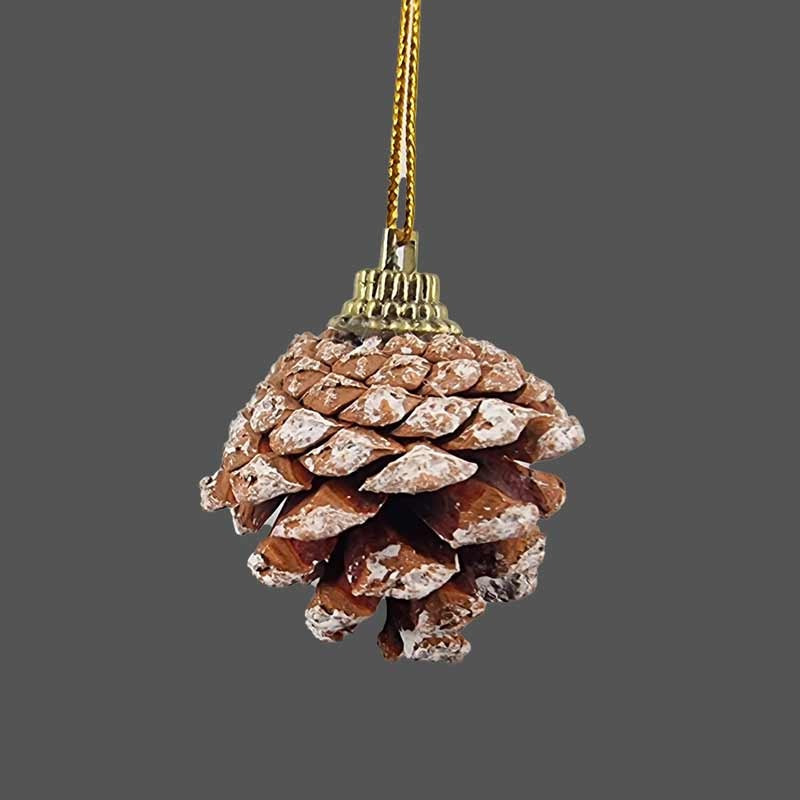 Lot de 6 pommes de pin 3.5 cm décoratives pour sapin